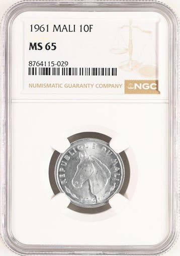 Mali. 10 Francs & 5 Francs 1961 - NGC MS64/MS65
