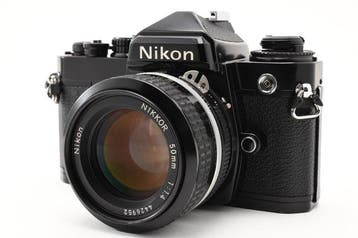Nikon FE 35mm Film Camera SLR Black AI 50mm f/1.4 Lens, Nieuw