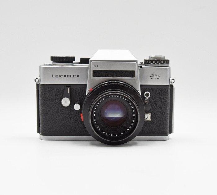 Leica Leicaflex SL + Summicron-R 50mm f/2 Analoge camera, Verzamelen, Foto-apparatuur en Filmapparatuur