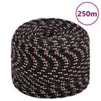 vidaXL Boot touw 8 mm 250 m polypropyleen zwart, Verzenden