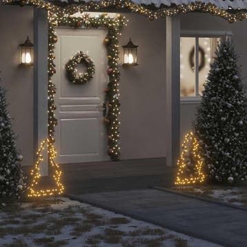 vidaXL Kerstverlichting kerstboom met grondpinnen 80 LEDs, Diversen, Verzenden, Nieuw