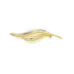 Vintage gouden veer broche, Bijoux, Sacs & Beauté, Broches, Ophalen of Verzenden