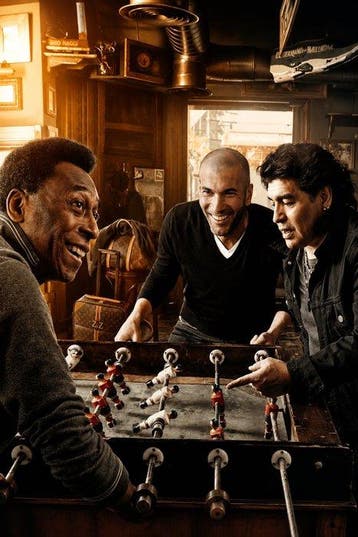Café Maravillas Madrid - Maradona Pelé Zidane - Louis