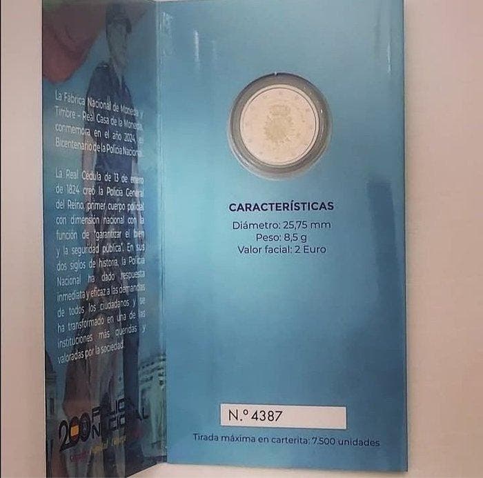 Espagne. 2 Euro 2024 Sevilla + Policia Nacional (2, Timbres & Monnaies, Monnaies | Europe | Monnaies non-euro