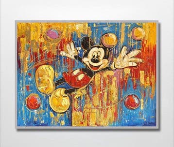 Nguyn V.L (1993) - The Mickey Legacy (14) 60 80 cm., Antiek en Kunst, Kunst | Schilderijen | Modern