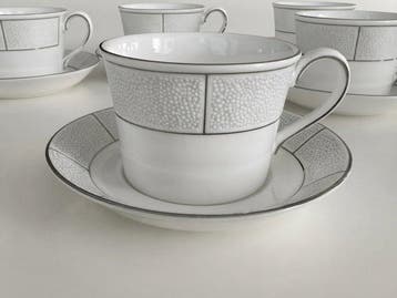 Wedgwood - Koffieservies voor 6 (6) - Shagreen - Porselein -