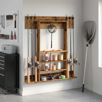 vidaXL Biljartkeu-stand Bewerkt hout 93 x 12 x 103 cm Oud, Verzenden