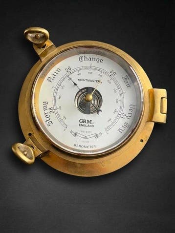 ADMIRALTY & GRM Yachtmaster Aneroid barometer, Massief