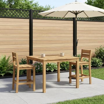 vidaXL Salontafel Wit 100 x 100,5 x 45 cm Massief Acacia, Verzenden, Nieuw