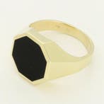 Bague - 14 carats Or jaune - Onyx