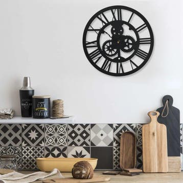 vidaXL Wandklok 30 cm acryl zwart, Verzenden, Nieuw