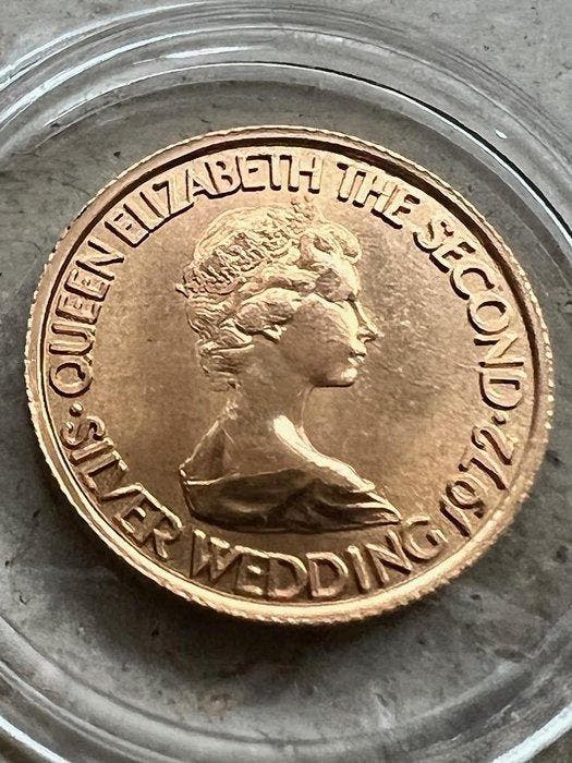 Jersey (Brits Kroonbezit). 5 Pounds 1972 Elizabeth II, Timbres & Monnaies, Monnaies | Europe | Monnaies non-euro