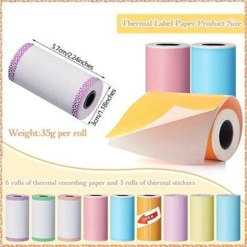 Papier en labels 57*30mm voor thermische printers / set van, Nieuw