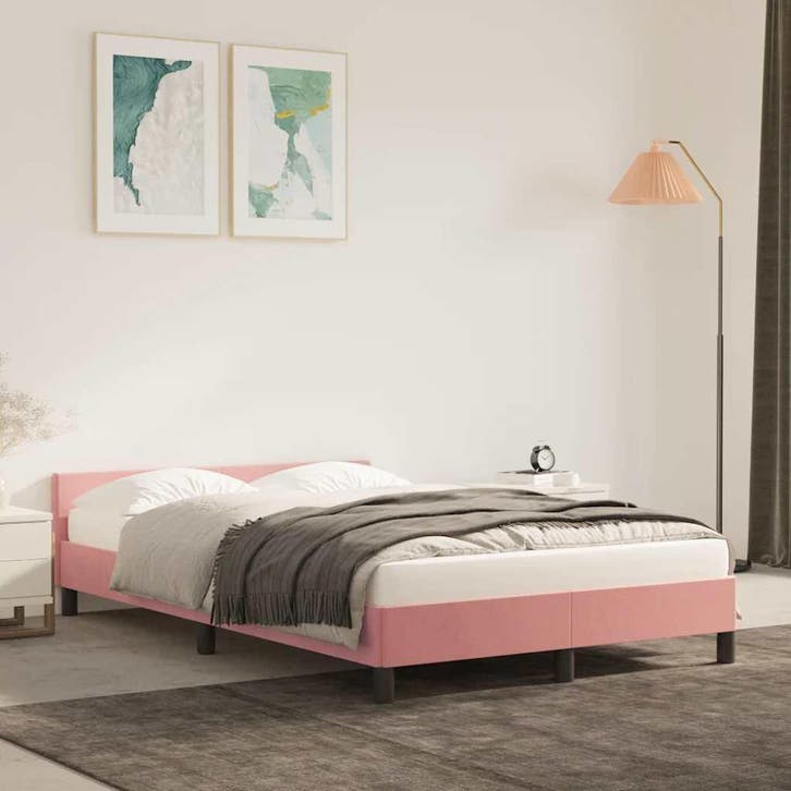 vidaXL Bedframe met hoofdeinde zonder matras 120x200 cm, Huis en Inrichting, Slaapkamer | Bedden, Nieuw, Verzenden
