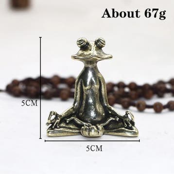 Mini Kikker Meditatie Beeld - Decor Miniatuur Ornament Koper, Verzenden, Nieuw
