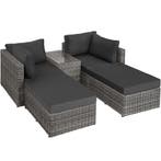 tectake Rotanlounge met aluminium frame San Domino - lichtgr, Tuin en Terras, Verzenden, Nieuw