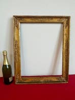 Cadre - ancienne dorée à la gouache du XIXe siècle à caisse