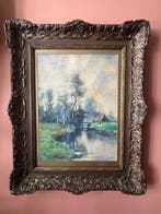 Arnold Marc Gorter (1866-1933) - Zicht op boerderij, Antiek en Kunst, Kunst | Schilderijen | Klassiek