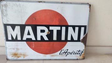 enseigne émaillée Martini - Plaque émaillée - Métal