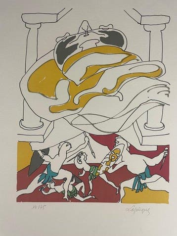 Charles Lapicque (1898-1988) - Funérailles étrusques