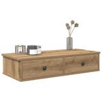 vidaXL Wandschap met lades 80x31x17 cm bewerkt hout, Verzenden, Nieuw