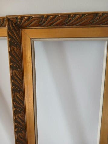 Lijst (2) - verguld hout - Antieke kaders, Antiek en Kunst