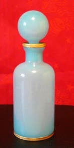 Flacon de parfum - verre opalin bleu ciel - Flacon 1870 -