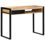 vidaXL Bureau 100x50x75 cm massief ruw mangohout, Verzenden, Nieuw