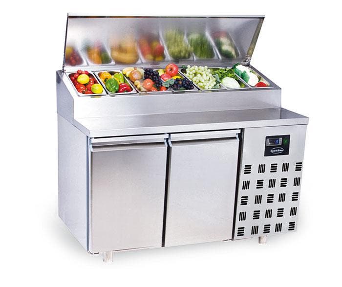 Saladette 2 Deuren 7X 1/3Gn Pan, Zakelijke goederen, Horeca | Keukenapparatuur, Koelen en Vriezen, Verzenden