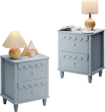 Nachtkastje set van 2 - Bijzettafel - Opbergkastje - 50x40x6, Verzenden, Nieuw