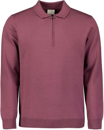 No Excess Polo Zip Trui Dark Wine maat Maat 48/50 (M) Heren, Verzenden