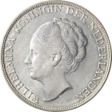 Nederland. Wilhelmina. 1 Gulden 1944 Eikel Philadelphia