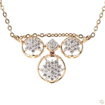 Hanger - 18 karaat Geel goud - 0.77ct. tw. - Diamant