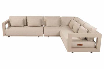 4 Seasons Outdoor Metropolitan loungeset latte lange zijde, Tuin en Terras, Tuinsets en Loungesets, Nieuw