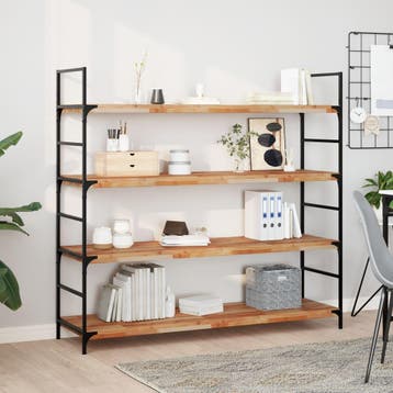 vidaXL Wandschappen 2 st zwevend olieafwerking 160x40x4 cm, Verzenden