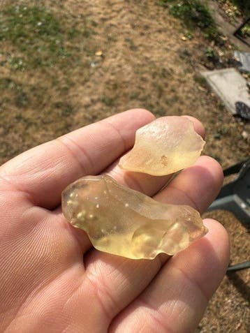 Libisch woestijnglas Kristal - Hoogte: 1 cm - Breedte: 1 cm
