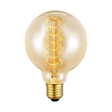 Kooldraadlamp Globe Gold Ø95 mm E27 60W, Huis en Inrichting, Verzenden, Nieuw