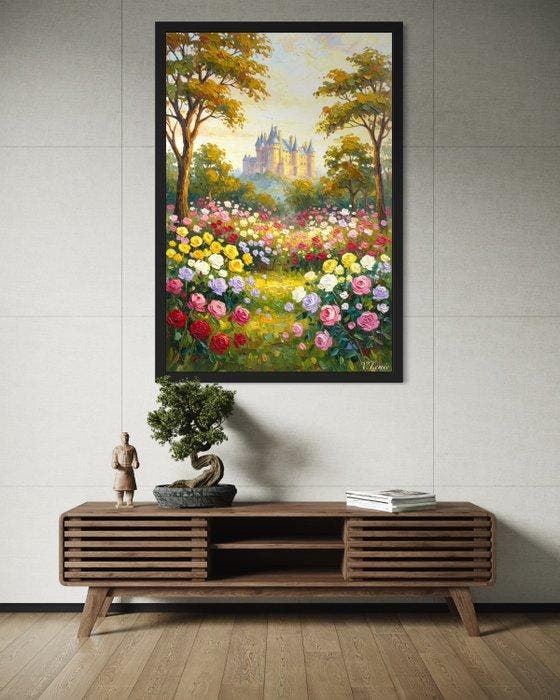 Victoria Lemée - La Vie de Château toile XL, Antiek en Kunst, Kunst | Designobjecten