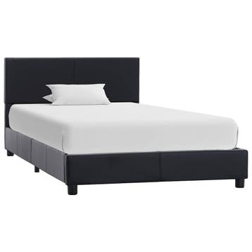 vidaXL Bedframe kunstleer zwart 90x200 cm, Verzenden