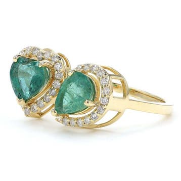 Zonder minimumprijs - Statement ring - 14 karaat Geel goud -