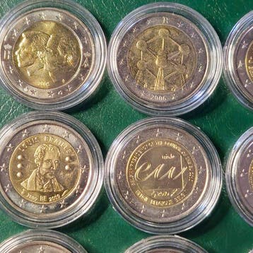 België. 2 Euro 2005/2017 (12 coins) (Zonder minimumprijs)
