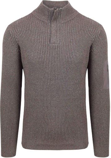 Suitable Mou Half Zip Trui Taupe maat Maat 52/54 (L) Heren, Verzenden