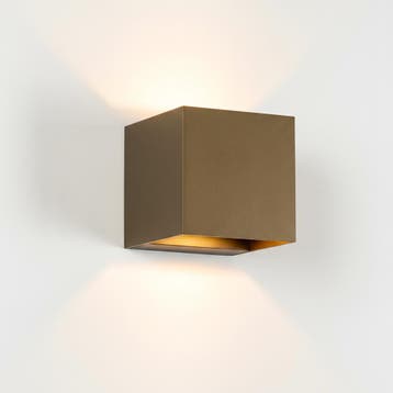 Spots opbouw Shift Up en Down Muurlamp Brons kubus met LED, Huis en Inrichting, Verzenden, Nieuw