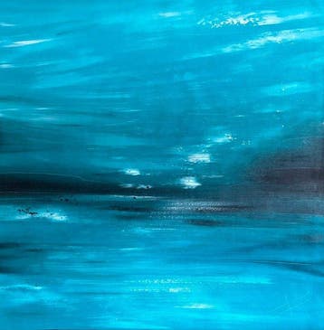 Luca Domiro - BLUE HORIZON - Large original painting