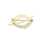 Vintage bicolor gouden broche met parel, Bijoux, Sacs & Beauté, Broches, Ophalen of Verzenden