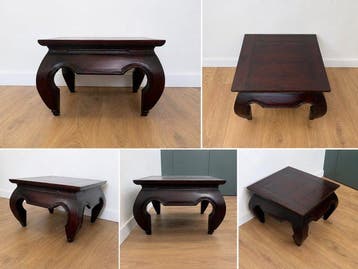 Salontafel - Mahonie - Handgemaakte houten tafel van massief