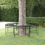 vidaXL Boombank rond Ø160 cm staal zwart, Tuin en Terras, Verzenden, Nieuw