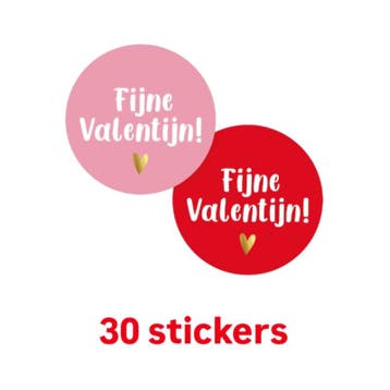 30 sticker Fijne valentijn Roze - Rood- Liefde - valentijn, Verzenden, Nieuw, Sticker