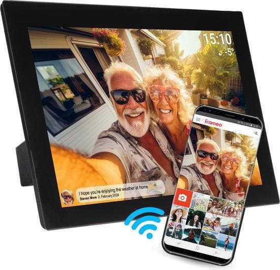 Digitale Fotolijst 10.1 inch - Glas Display - HD - Frameo Ap, Huis en Inrichting, Woonaccessoires | Overige, Nieuw, Verzenden
