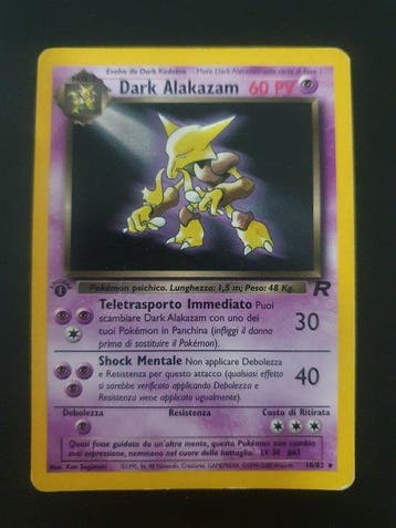 Pokémon - 2 Card - Alakazam, Gyarados Dark Alakazam 18/82, Hobby en Vrije tijd, Nieuw